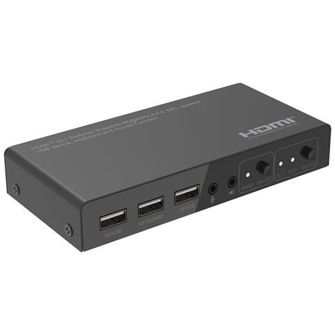 MC-HDMIKVM0201-4K switch per keyboard-video-mouse (kvm) Nero - Foto 1