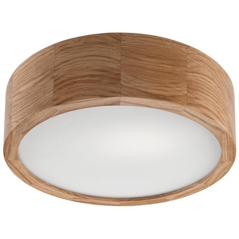 Lampada A Soffitto Eveline - Marrone - Legno, Vetro - 27x27x8 Cm - Foto 1