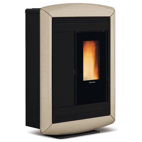 Stufa a pellet canalizzata Potenza 10,2 kw Colore tortora - Foto 1