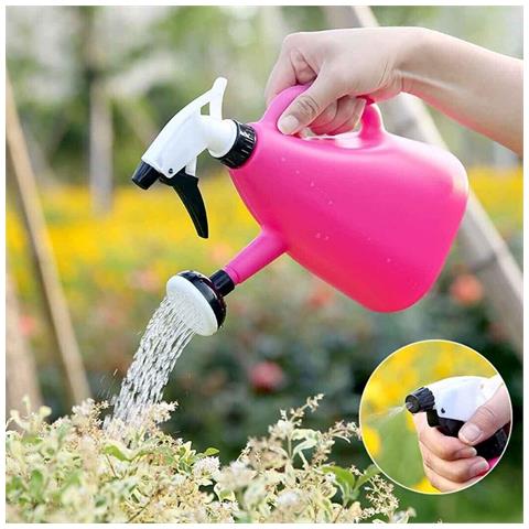 Annaffiatoio Innaffiatoio 2 In 1 Spray Pressione Regolabile Bottiglia 1.5l 19x25 - Foto 2
