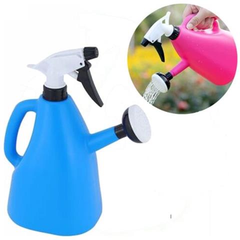 Annaffiatoio Innaffiatoio 2 In 1 Spray Pressione Regolabile Bottiglia 1.5l 19x25 - Foto 1