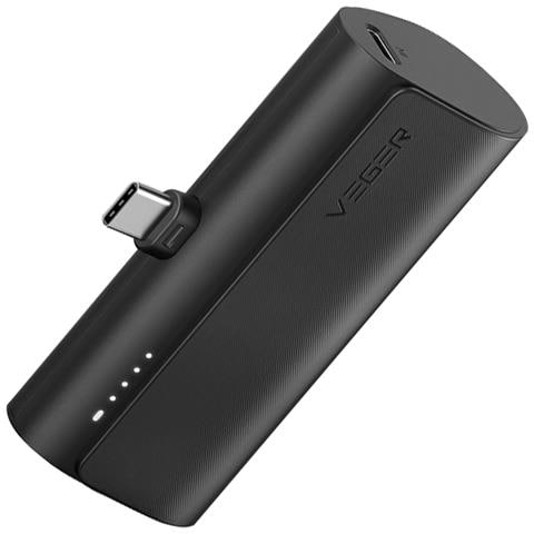 Mini Caricatore Esterno 5000mah Connettore Usb-c Power Delivery 20w, Nero - Foto 1