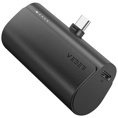 Mini Caricatore Esterno 5000mah Connettore Usb-c Power Delivery 20w, Nero - Foto 5