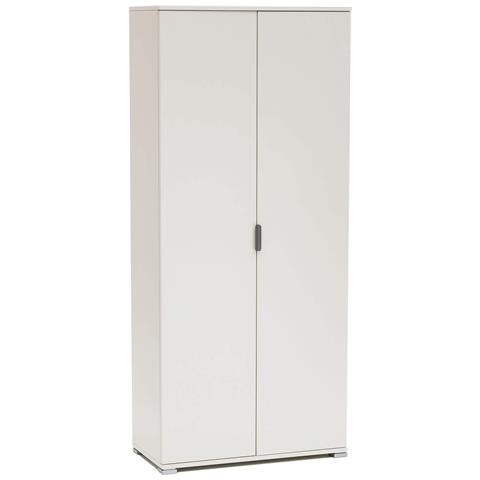 Armadio Tuttopiani 2 Ante Con 5 Ripiani In Legno Nobilitato Bilaminato Linea Classic - White - Foto 1