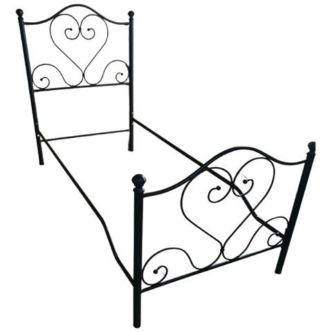 Letto Una Piazza E Mezza Papavero Ferro Battuto Nero Oro - Foto 1