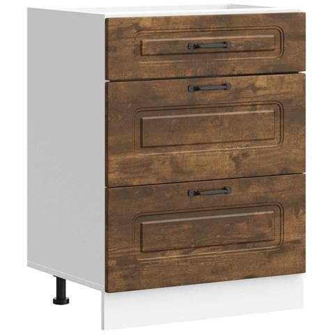 Base Da Cucina Kalmar Rovere Fumo In Legno Multistrato - Foto 2