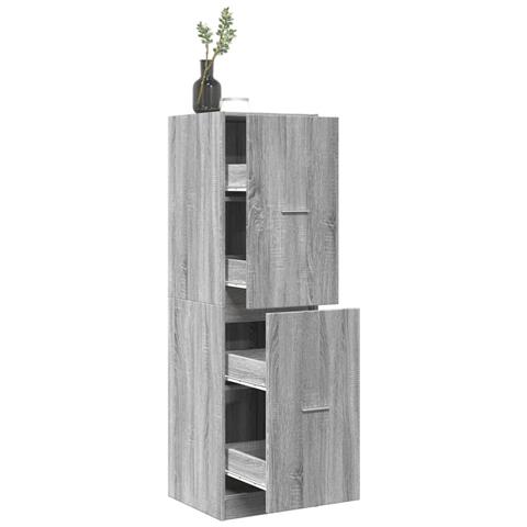 Armadietto Da Farmacia Grigio Sonoma 40x41x144,5 Cm Truciolato - Foto 1