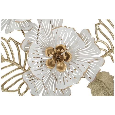 Decorazione In Metallo 3d Fiori 33 - Multicolore - Metallo - 54x6,4x73,7 Cm - Foto 2