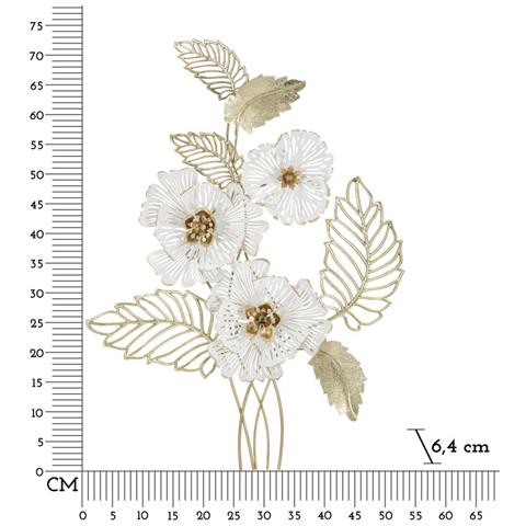 Decorazione In Metallo 3d Fiori 33 - Multicolore - Metallo - 54x6,4x73,7 Cm - Foto 6