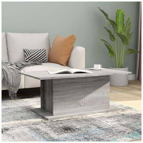 Lusso Casadino -  Tavolino Da Salotto Grigio Sonoma 102x55,5x40 Cm In Truciolato - Foto 7