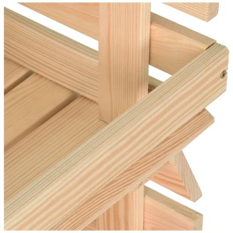 Carrello Portaverdure 37x30x80 Cm In Legno Massello Di Pino - Foto 8