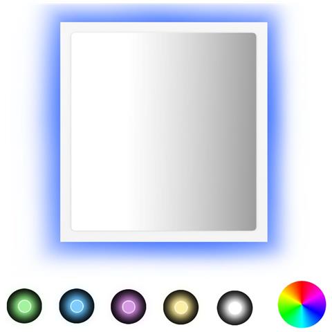 Specchio Da Bagno Con Led Bianco 40x8,5x37 Cm In Acrilico - Foto 1