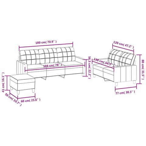 Set di Divani 3 pz con Cuscini Nero in Similpelle - Foto 9