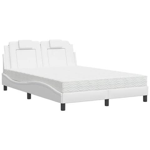 Letto con Materasso Bianco 120x200 cm in Similpelle - Foto 1