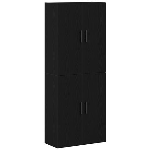 Armadi  2 pezzi in rovere nero 69,5x34x180 cm in legno ingegnerizzato - Foto 1