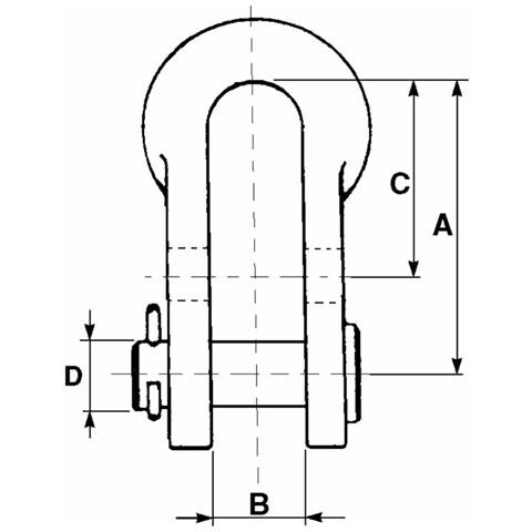 Briglia Doppio Foro Catena Stabilizzatrice Zincata Ø 14mm 9/16"" Confezione Da 10 Pezzi - Foto 2