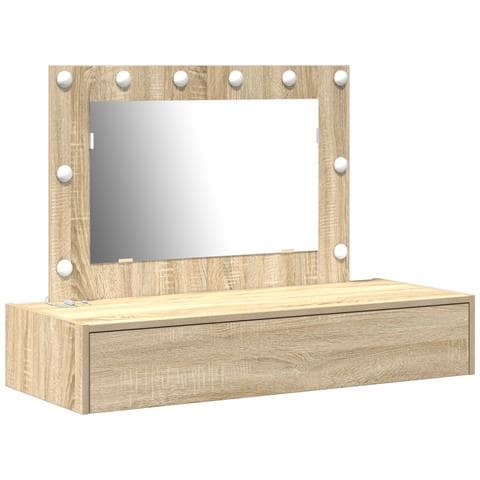 Toeletta da parete con luci LED in rovere Sonoma - Foto 1