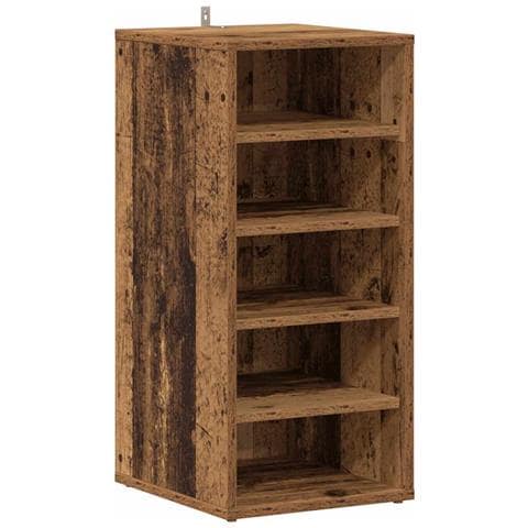 Scarpiera Legno Antico 32x35x70 cm in Legno Multistrato - Foto 1