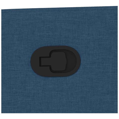 Poltrona Massaggiante Reclinabile Blu in Tessuto - Foto 9