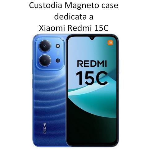 Custodia A Libro Smart Pocket Case In Pelle Per Xiaomi Redmi 15c 4g 5g Green - Foto 2