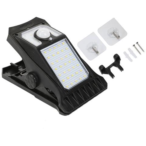 Luce Solare Da Esterno Con Clip E Sensore Di Movimento - 45 Led, Resistente Alle Intemperie - Foto 1
