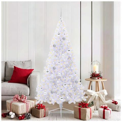 Albero di Natale artificiale Bianco 180 cm PVC e Acciaio - Foto 2