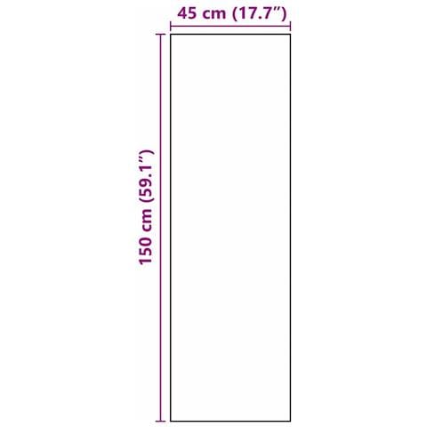 Tappeto da Cucina Nero 150 x 45 cm Velluto - Foto 7