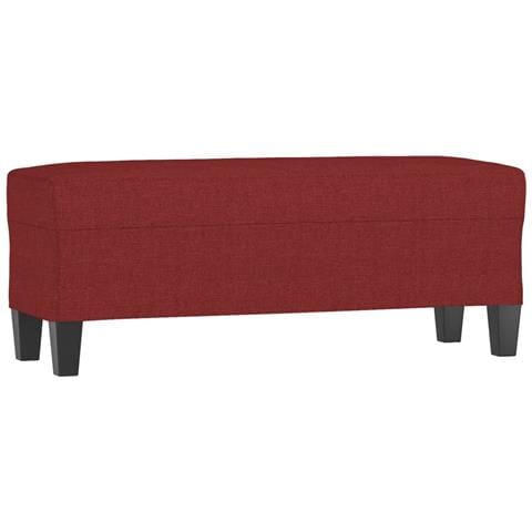 Panca Rosso Vino 100x35x41 cm in Tessuto - Foto 1
