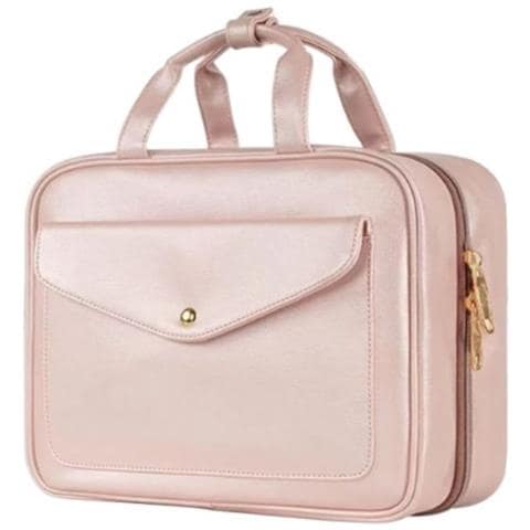 Trousse Da Toilette Da Viaggio Pieghevole Da Appendere - Organizer Cosmetici Piccolo, Impermeabile E Di Grande Capacità Pink - Foto 3
