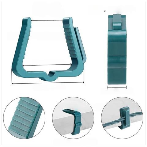50 Pezzi Ganci Per Luci Natalizie, Clip In Plastica Per Grondaie, Supporti Per Luci Da Esterno Green - Foto 1