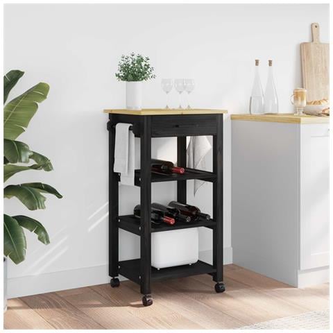 Carrello da Cucina MONZA Nero 48 x 40 x 88,5 cm - Foto 2
