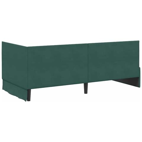 Struttura Letto Angolare con Materasso 2 pcs Verde Velluto - Foto 9