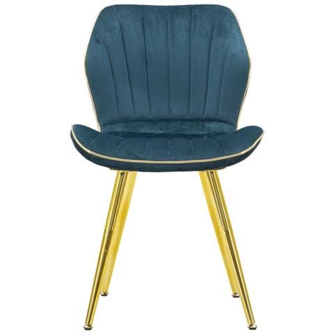 Sedia Paris Space Ottanio E Oro In Velluto — Set 2 Pezzi - Foto 2