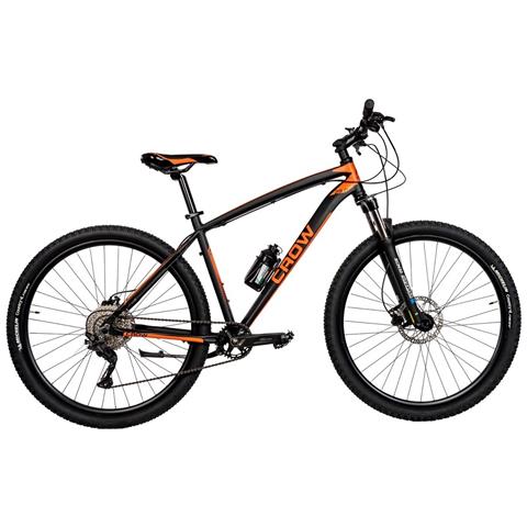 Bici Misura 29 Mountain Bike Telaio Alluminio Uomo Bicicletta Mtb Crow Deore 10v Freni Disco Idraulici Forcella Idraulica - 48 Nero Verde Verde Fluo Opaco - Foto 3