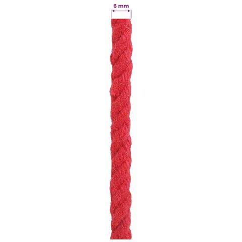 Corda Rosso 0,6 x 0,6 x 10000 cm Cotone - Foto 5