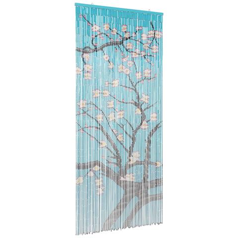 Tenda per Porta Antinsetti multicolore 200 x 90 cm Bambù - Foto 1