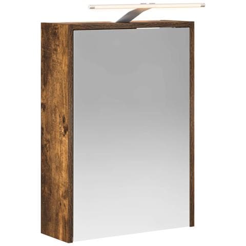 Mobiletto per specchio da bagno Rovere fumé 43 x 16 x 62.5 cm - Foto 1