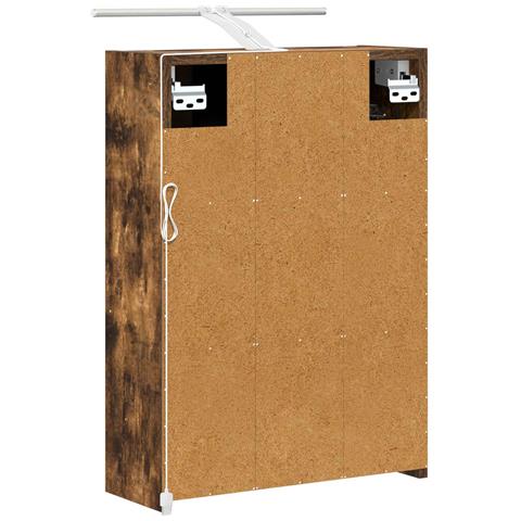 Mobiletto per specchio da bagno Rovere fumé 43 x 16 x 62.5 cm - Foto 9