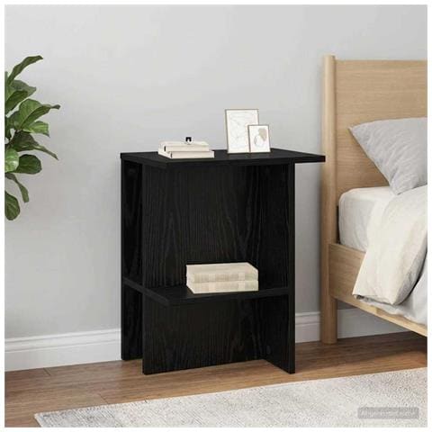 Tavolino da salotto 2 pcs Rovere Nero 40 x 30 x 49 cm - Foto 2