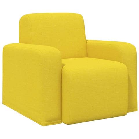 Poltrona Giallo Chiaro Tessuto - Foto 1