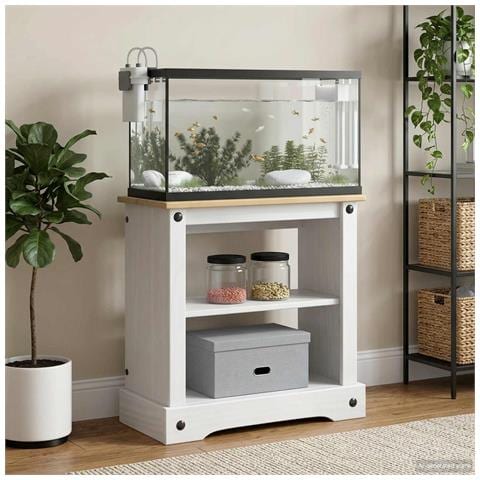Supporto per Acquario CORONA Bianco e marrone 60,5 x 30 x 60 cm - Foto 2