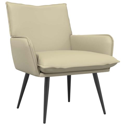Poltrona Crema Similpelle - Foto 1