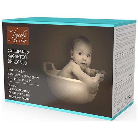 Fiocchi di Riso Cofanetto Bagnetto 1 Detergente Corpo 200 ml + 1 Detergente Capelli 200 ml + Salviete Acqua Non Acqua 60 Pezzi + Beauty - Foto 1