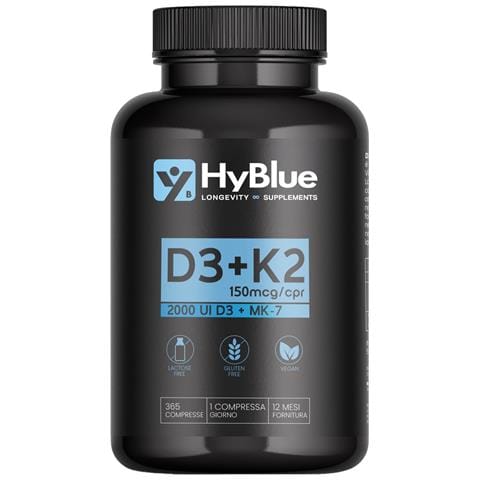 Vitamina D3 2000 UI + K2 MK-7 100 mcg 360 Compresse | Sinergia per Ossa, Denti e Difese Immunitarie | Alta Biodisponibilità | 100% Vegano, Senza Glutine e Senza Lattosio | Fino a 12 Mesi - Foto 4