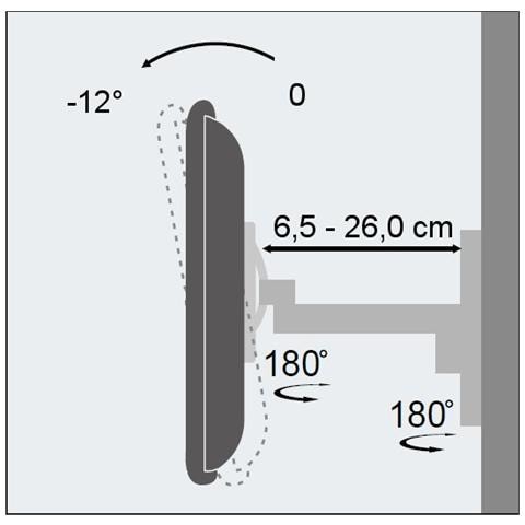 ICA-LCD 2901WH - Supporto a muro per TV LED LCD 19 - 37'' inclinabile 2 snodi bianco - Foto 6