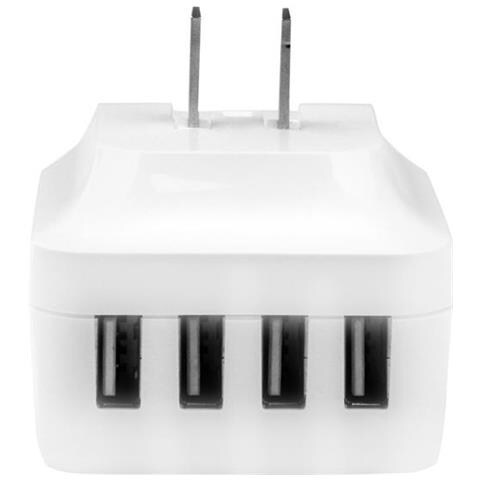 Caricatore da Parete a 4 porte USB con spine Internazionaili - 34W / 6.8A - Bianco - Foto 3