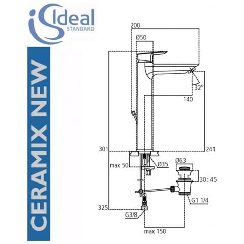 Ceramix New A6551aa Miscelatore Alto Per Lavabo - Foto 2