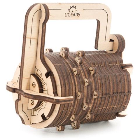 Puzzle in Legno 3D - Lucchetto a Combinazione - 34 Pezzi - Foto 1