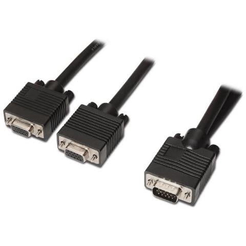 Video Adapter 2xsvga Hdb15 45cm Black - Foto 1
