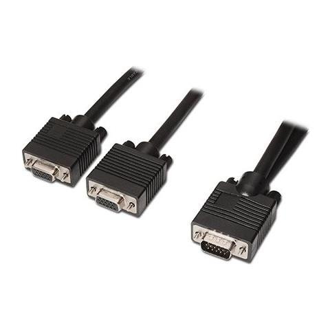 Video Adapter 2xsvga Hdb15 45cm Black - Foto 2